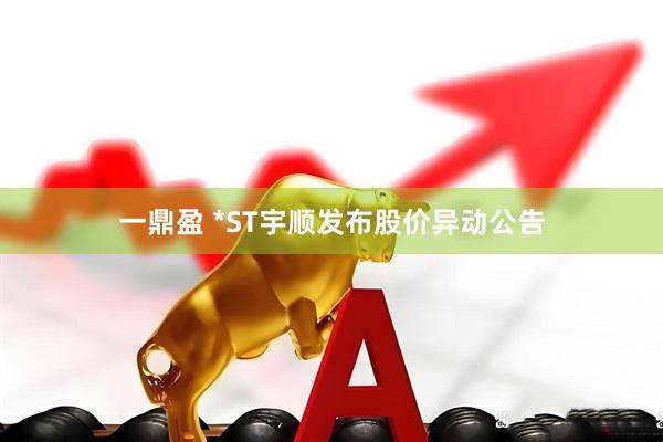 一鼎盈 *ST宇顺发布股价异动公告