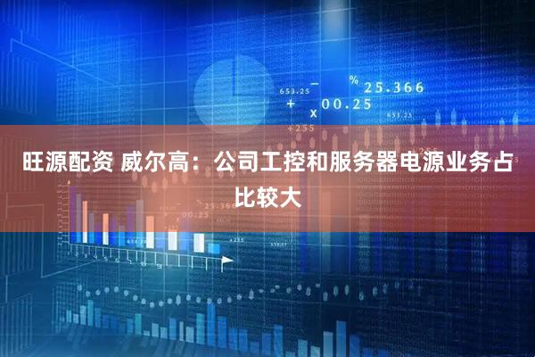 旺源配资 威尔高：公司工控和服务器电源业务占比较大